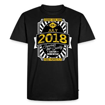 2018 JULY - Men's Premium Organic T-Shirt - black - Front - Nico (187cm)