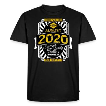 2020 AUGUST - Men's Premium Organic T-Shirt - black - Front - Nico (187cm)