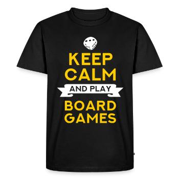 Keep Calm And Play Board Games - fan de jeux de société - T-shirt Premium bio Homme - noir - Devant - Nico (187cm)