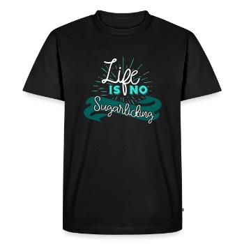 Denglisch sucre Ironie humour Vie Cadeau - T-shirt Premium bio Homme - noir - Devant - Nico (187cm)