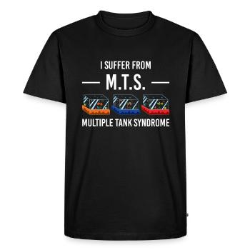 Multiple Tank Syndrome Aquarium propriétaire Aquarist - T-shirt Premium bio Homme - noir - Devant - Nico (187cm)