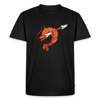 Dab Shrimp Dabbing Shrimp Funny Victory Pose Cancer - Men's Premium Organic T-Shirt - black - Front - Nico (187cm)