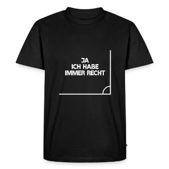 J'ai toujours été étudiant en droit professeur de mathématiques - T-shirt Premium bio Homme - noir - Devant - Nico (187cm)