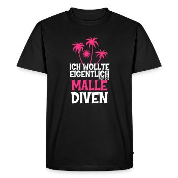 Cadeau de fête divas | Majorque 2019 vacances - T-shirt Premium bio Homme - noir - Devant - Nico (187cm)