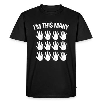 Je suis tellement âgé de 60 ans - T-shirt Premium bio Homme - noir - Devant - Nico (187cm)