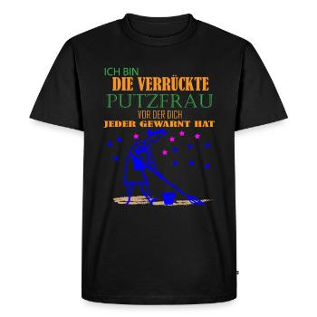 La chemise fou Charwoman - cadeau de femme au foyer - T-shirt Premium bio Homme - noir - Devant - Nico (187cm)