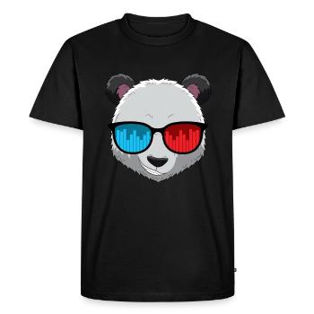 Party Panda DJ Pandas Music Party Beat Sonnenbrill - Men's Premium Organic T-Shirt - black - Front - Nico (187cm)
