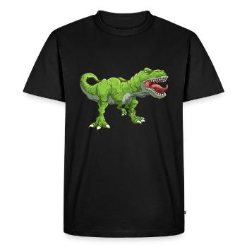 T Rex - T-shirt Premium bio Homme - noir - Devant - Nico (187cm)
