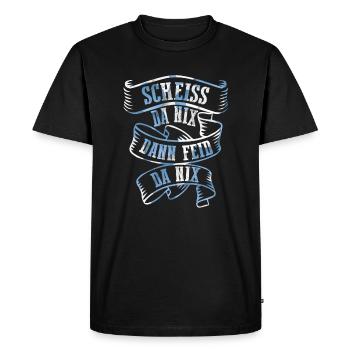 Dialecte bavarois Bavarois Boarisch Scheiss Da Nix - T-shirt Premium bio Homme - noir - Devant - Nico (187cm)