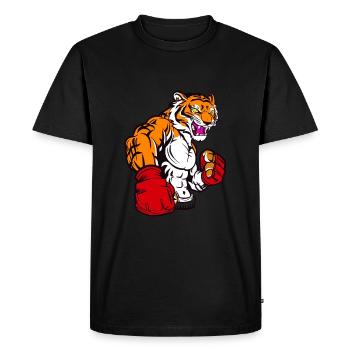 Karate / MMA Fighter - Arts Martiaux - Tigre - T-shirt Premium bio Homme - noir - Devant - Nico (187cm)
