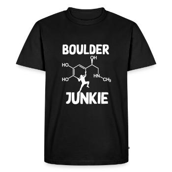 bunkering bouldering adrenaline junkie - T-shirt Premium bio Homme - noir - Devant - Nico (187cm)