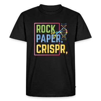Rock Paper Crispr Science Science - T-shirt Premium bio Homme - noir - Devant - Nico (187cm)