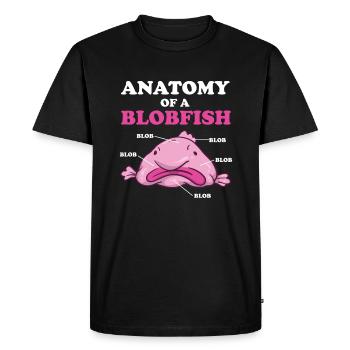 Anatomy Of A Blobfish Funny Blobfish Meme - Men's Premium Organic T-Shirt - black - Front - Nico (187cm)