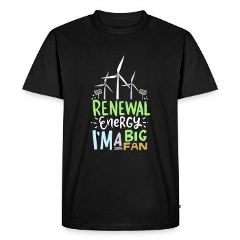 Renewable Energy I'm A Big Fan wind power - Men's Premium Organic T-Shirt - black - Front - Nico (187cm)