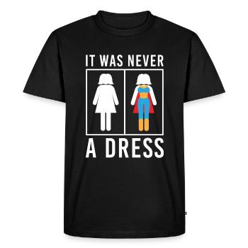 It Was Never A Dress Toilette Kleid WC Schild - Men's Premium Organic T-Shirt - black - Front - Nico (187cm)