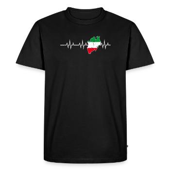 Mon cœur bat pour NRW Rhénanie du Nord-Westphalie - T-shirt Premium bio Homme - noir - Devant - Nico (187cm)