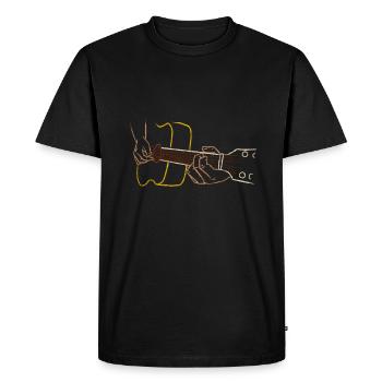 Professeur de guitare cadeau guitariste guitare acoustique - T-shirt Premium bio Homme - noir - Devant - Nico (187cm)