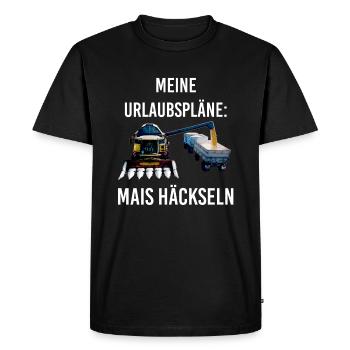 Meine Urlaubspläne Mais Häckseln Maishäcksler - Männer Premium Bio T-Shirt - Schwarz - Vorne - Nico (187cm)
