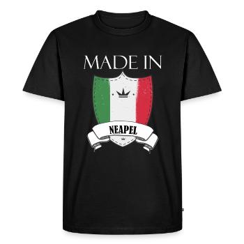 Made in Naples - T-shirt Premium bio Homme - noir - Devant - Nico (187cm)