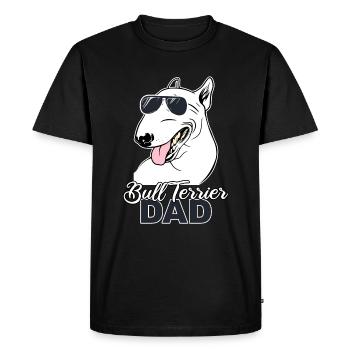 Bullterrier Dad Terrier chien de combat - T-shirt Premium bio Homme - noir - Devant - Nico (187cm)