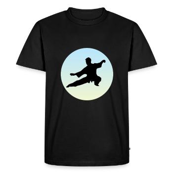 Qigong Tai Chi Yin qi gong Meditation - T-shirt Premium bio Homme - noir - Devant - Nico (187cm)