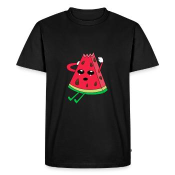Pastèque Melon melon - T-shirt Premium bio Homme - noir - Devant - Nico (187cm)