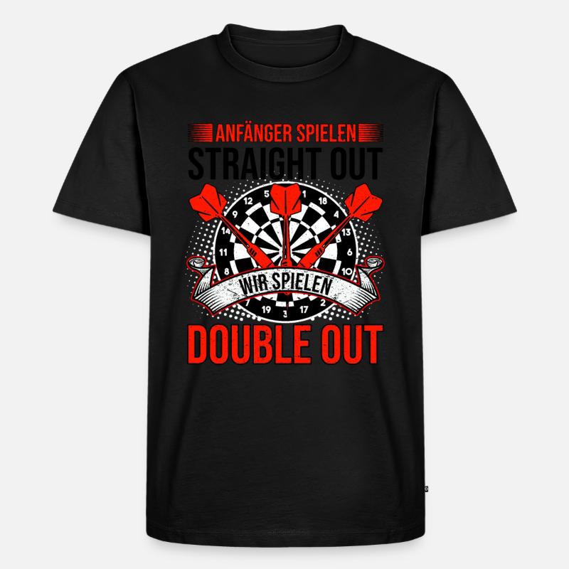 Dart - Männer Premium Bio T-Shirt - Schwarz