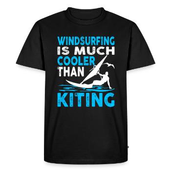 La planche à voile est beaucoup plus cool que la planche à voile en kite - T-shirt Premium bio Homme - noir - Devant - Nico (187cm)