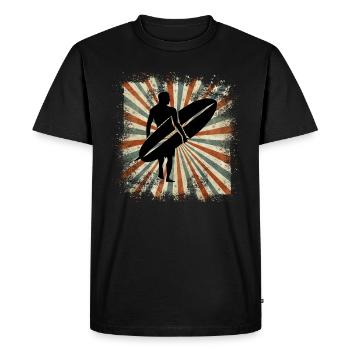 Surfing - T-shirt Premium bio Homme - noir - Devant - Nico (187cm)