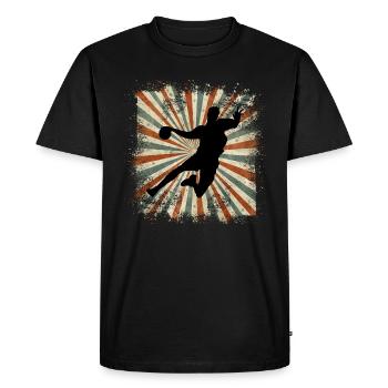 Handball - T-shirt Premium bio Homme - noir - Devant - Nico (187cm)