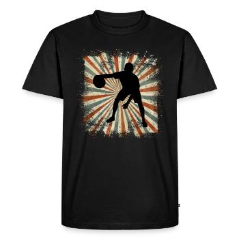 basketball - Men's Premium Organic T-Shirt - black - Front - Nico (187cm)