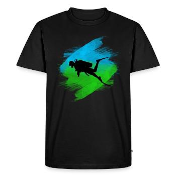 diver - Men's Premium Organic T-Shirt - black - Front - Nico (187cm)