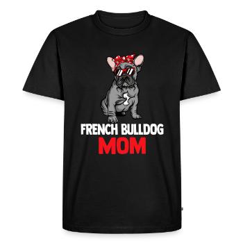 French Bulldog Maman - T-shirt Premium bio Homme - noir - Devant - Nico (187cm)