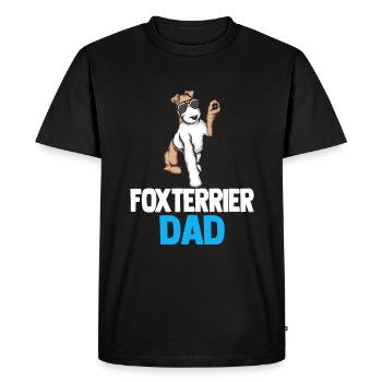 Foxterrier Drahthaar | Foxterrier - T-shirt Premium bio Homme - noir - Devant - Nico (187cm)