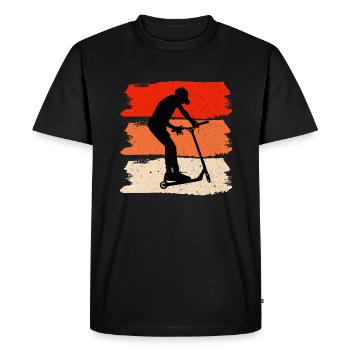 trottinette freestyle - T-shirt Premium bio Homme - noir - Devant - Nico (187cm)