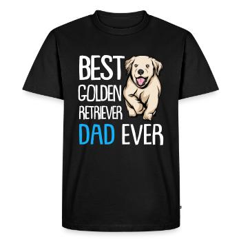 Golden Retriever | Golden Retriever - T-shirt Premium bio Homme - noir - Devant - Nico (187cm)