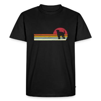 Airedale Terrier Retro - T-shirt Premium bio Homme - noir - Devant - Nico (187cm)