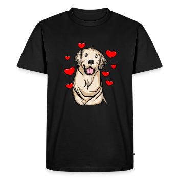 Golden Retriever | Golden Retriever - T-shirt Premium bio Homme - noir - Devant - Nico (187cm)
