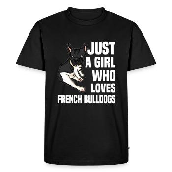French Bulldog - T-shirt Premium bio Homme - noir - Devant - Nico (187cm)