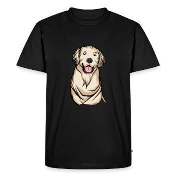 Golden Retriever | Golden Retriever - T-shirt Premium bio Homme - noir - Devant - Nico (187cm)