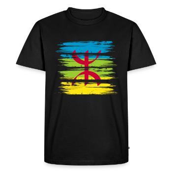 Amazigh - T-shirt Premium bio Homme - noir - Devant - Nico (187cm)
