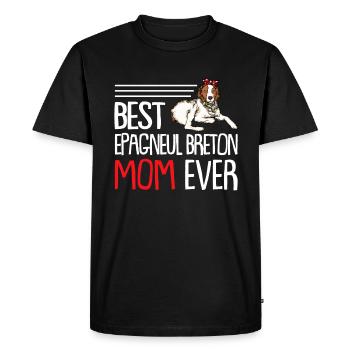 Epagneul Breton - Men's Premium Organic T-Shirt - black - Front - Nico (187cm)