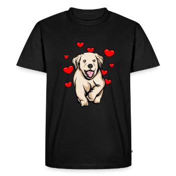 Golden Retriever | Golden Retriever - T-shirt Premium bio Homme - noir - Devant - Nico (187cm)