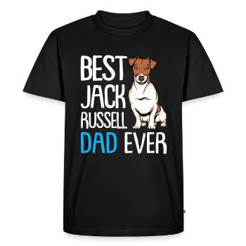 Best Jack Russell Dad ever - Men's Premium Organic T-Shirt - black - Front - Nico (187cm)