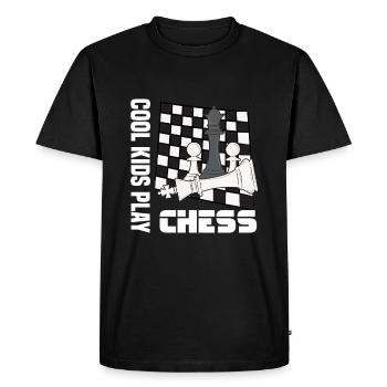 Échecs Proverbes - T-shirt Premium bio Homme - noir - Devant - Nico (187cm)
