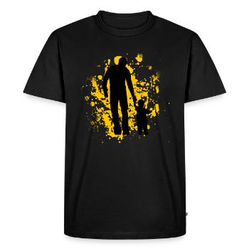 Father and daughter - Men's Premium Organic T-Shirt - black - Front - Nico (187cm)