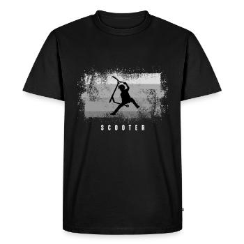trottinette freestyle - T-shirt Premium bio Homme - noir - Devant - Nico (187cm)