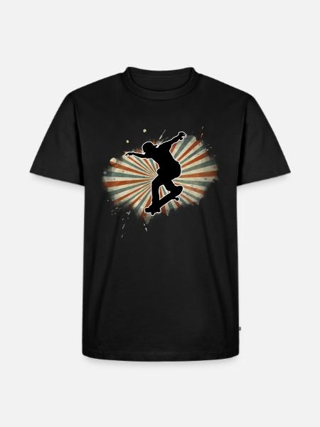 Skateboard Freestyle - Men's Premium Organic T-Shirt - black
