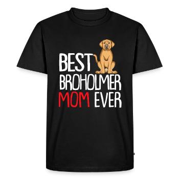 Dog Mom Dog Dad Dog Mom | Broholmer - Men's Premium Organic T-Shirt - black - Front - Nico (187cm)