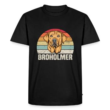 Broholmer - T-shirt Premium bio Homme - noir - Devant - Nico (187cm)